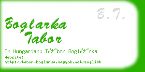 boglarka tabor business card